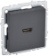 IEK BRITE Розетка HDMI РHDMI-0-БрГ графит IEK, BR-H10-K53
