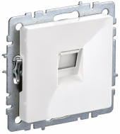 BRITE Розетка компьютерная RJ45 кат.5E РК10-БрБ белый IEK, BR-K10-1-K01
