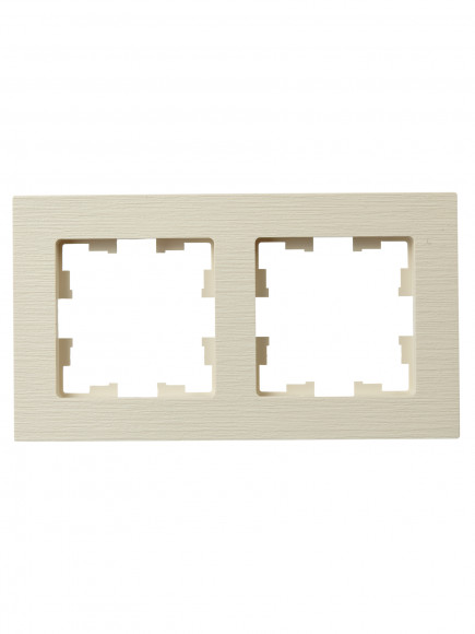 IEK BRITE Рамка 2-местная РУ-2-Бр бежевый рифленый , BR-M22-51-K10