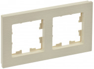 BRITE Рамка 2-местная РУ-2-Бр бежевый рифленый , BR-M22-51-K10