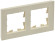 IEK BRITE Рамка 2-местная РУ-2-Бр бежевый рифленый , BR-M22-51-K10
