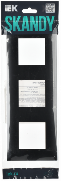 IEK SKANDY Рамка 3-местная SK-F03Bl черный , SK-M32-K02