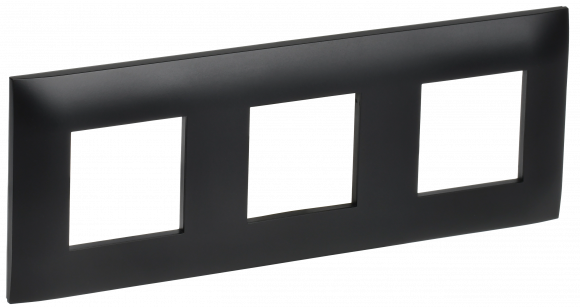 IEK SKANDY Рамка 3-местная SK-F03Bl черный , SK-M32-K02
