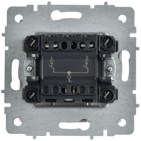 IEK BRITE Выключатель 2-клавишный 10А ВС10-2-0-БрАБ арктический белый IEK, BR-V20-0-10-K91
