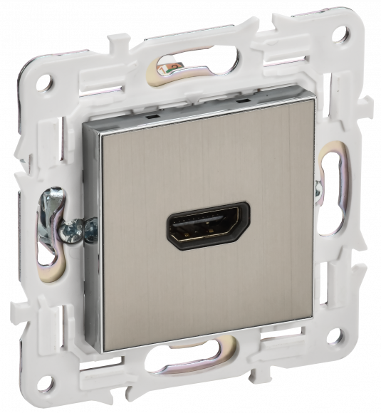 IEK SKANDY Розетка HDMI SK-H01N металл никель , SK-H10-K50 IEK SKANDY Розетка HDMI SK-H01N металл никель , SK-H10-K50