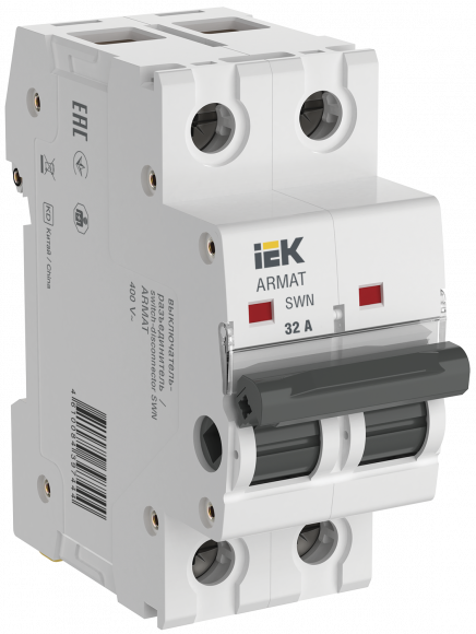 IEK ARMAT Выключатель-разъединитель SWN 2P 32А IEK, AR-SWN-2-032