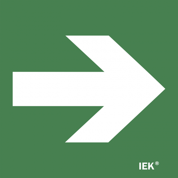 IEK Этикетка самоклеящаяся 150х150мм "Направляющая стрелка" IEK, LPC10-1-15-15-STR