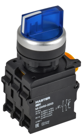 Переключатель с подсветкой на 3 положения 2NO синий MASTER IEK, MI-SW60-20XD-4-14-3-K07