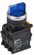 IEK Переключатель с подсветкой на 3 положения 2NO синий MASTER IEK, MI-SW60-20XD-4-14-3-K07
