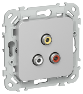 FLITE Розетка RCA РАрса-ФлА алюминий IEK, FI-R10-K47