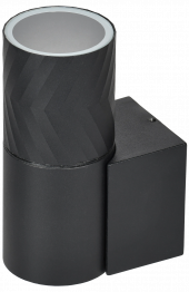 LIGHTING Светильник уличный 5107 настенный под лампу GU10 IP65 черный IEK, LT-UBU0-5107-GU10-1-K02