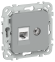IEK FLITE Розетка 2-местная RJ45/TV категория 5Е UTP РКТВ5е-2-0-ФлС серый IEK, FI-AK22-1-K03