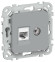 IEK FLITE Розетка 2-местная RJ45/TV категория 5Е UTP РКТВ5е-2-0-ФлС серый IEK, FI-AK22-1-K03