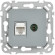 IEK FLITE Розетка 2-местная RJ45/TV категория 5Е UTP РКТВ5е-2-0-ФлС серый IEK, FI-AK22-1-K03
