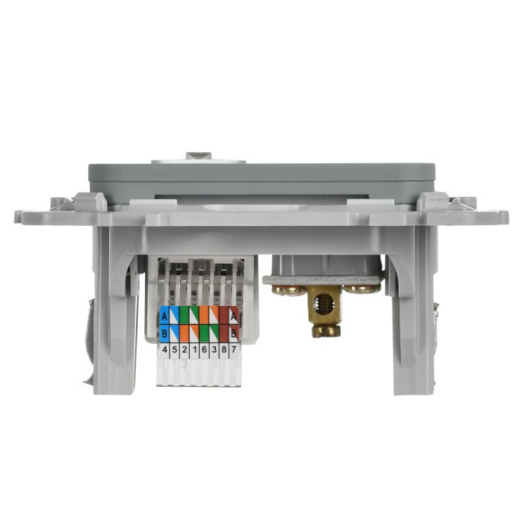 IEK FLITE Розетка 2-местная RJ45/TV категория 5Е UTP РКТВ5е-2-0-ФлС серый IEK, FI-AK22-1-K03