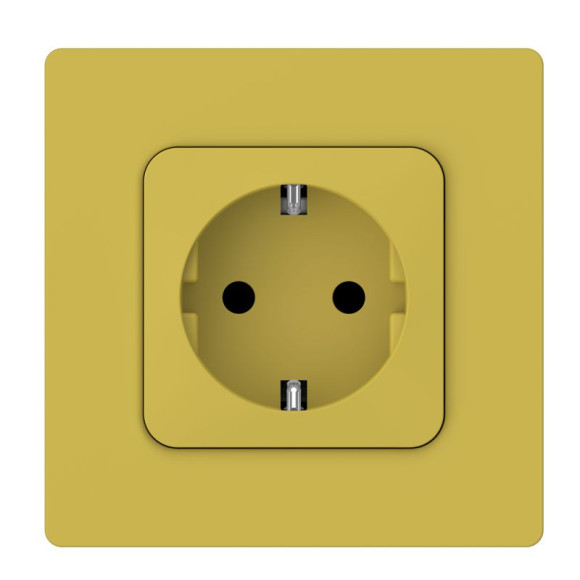 IEK FLITE Рамка 1-местная РУ-1-К-ФлЖК желтый карри IEK, FI-M12-32-20-K44, Classic