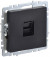 IEK BRITE Розетка компьютерная RJ45 кат.6 РК11-БрЧ черный , BR-K10-2-K02
