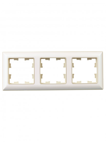 IEK BRITE Рамка 3-местная РУ-3-Бр бежевый/жемчужный , BR-M32-12-1-K10
