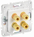 IEK SKANDY Аудиорозетка 4-местная SK-A01W арктический белый , SK-S40-K01