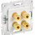 SKANDY Аудиорозетка 4-местная SK-A01W арктический белый IEK, SK-S40-K01