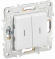 IEK SKANDY Выключатель 2-клавишный проходной с индикацией 10А SK-V10W арктический белый , SK-V22-1-10-K01