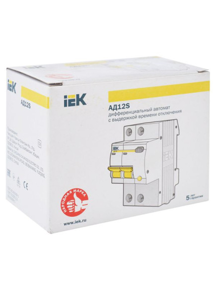 IEK KARAT Дифференциальный автомат АД12S 2P 40А 100мА тип AC IEK, MAD13-2-040-C-100