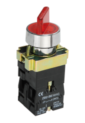 Переключатель LAY5-BK2465 2 положения красный NO+NC IEK, BSW90-BK-2-K04 Переключатель LAY5-BK2465 2 положения красный NO+NC IEK, BSW90-BK-2-K04