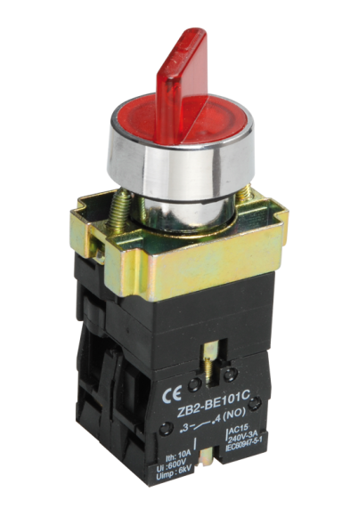 IEK Переключатель LAY5-BK2465 2 положения красный NO+NC IEK, BSW90-BK-2-K04