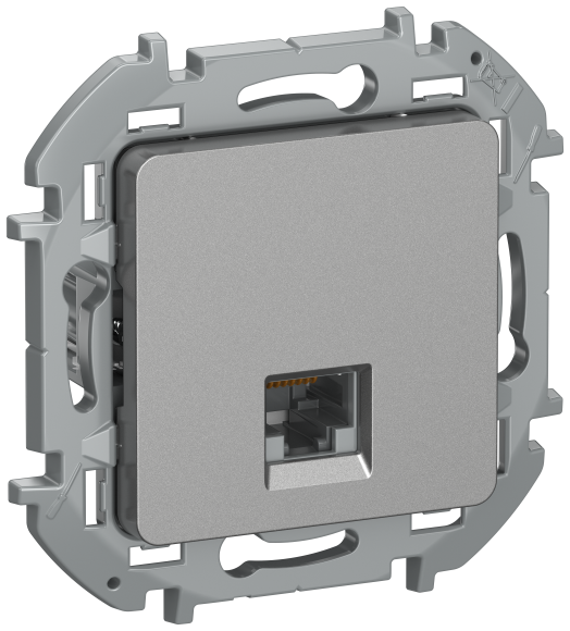 IEK IEKINSPIRIA Розетка компьютерная RJ45 категория 5Е UTP 6738271 алюминий IEK