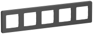 IEKINSPIRIA Рамка 5-местная 6739731 антрацит IEK