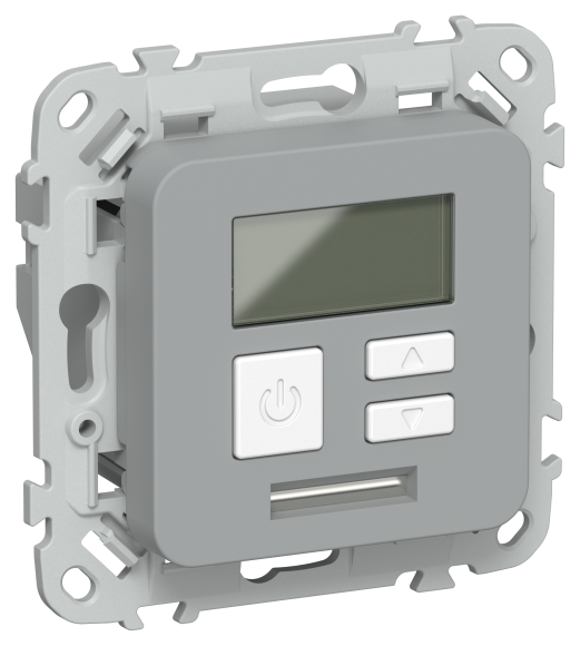 IEK FLITE Термостат электронный с дисплеем 16А Т-ФлС серый IEK, FI-RT11-K03