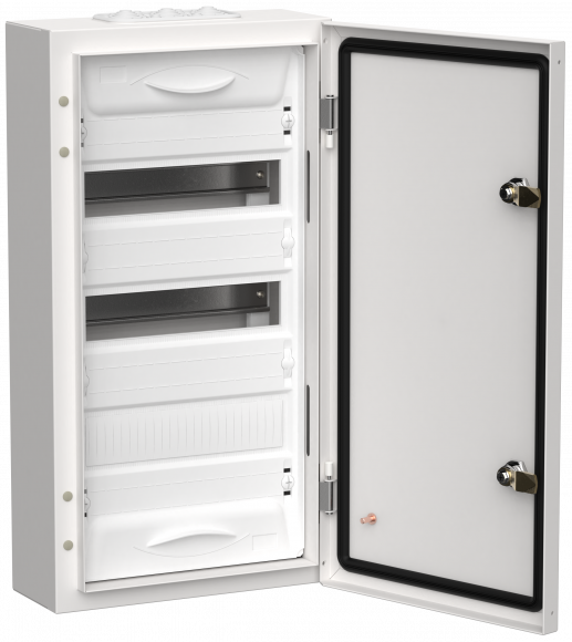 IEK TITAN 5 Корпус металлический ЩРн-36 (1х36) 585х310х140мм IP54 белый (одна дверь) IEK, TI5-50-N-036-54