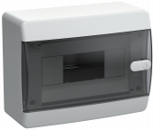 UNION Compact Корпус пластиковый ЩРН-П-8 IP41 черная прозрачная дверь IEK, UIC-KP12-N-08-41-K01
