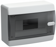 UNION Compact Корпус пластиковый ЩРН-П-8 IP41 черная прозрачная дверь IEK, UIC-KP12-N-08-41-K01