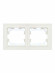 IEK BRITE Рамка 2-местная IP44 РУ-2-БрБ-44 белый , BR-M22-44-K01