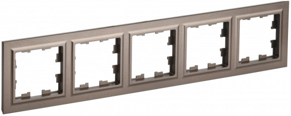 IEK BRITE Рамка 5-местная РУ-5-БрТБ темная бронза IEK, BR-M52-K45