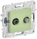 IEK SKANDY Розетка двойная TV+SAT SK-A13G мятный , SK-AF20-O-K06