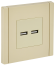 IEK FORTE&PIANO Розетка USB A+A 3,1А FP449 ваниль , FP-U21-D31-K10