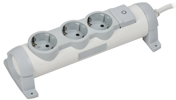 IEK COMFORT Удлинитель У03К 3 места 2P+PE 1,5м 3х1,5мм2 16А белый IEK, 694621 IEK COMFORT Удлинитель У03К 3 места 2P+PE 1,5м 3х1,5мм2 16А белый IEK, 694621