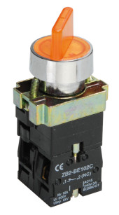 Переключатель LAY5-BK2565 2 положения желтый NO+NC IEK, BSW90-BK-2-K05