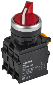 Переключатель с подсветкой на 2 положения 1NO+1NC красный MASTER IEK, MI-SW60-11XD-3-14-2-K04 Переключатель с подсветкой на 2 положения 1NO+1NC красный MASTER IEK, MI-SW60-11XD-3-14-2-K04