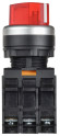 IEK Переключатель с подсветкой на 2 положения 1NO+1NC красный MASTER IEK, MI-SW60-11XD-3-14-2-K04