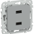 FLITE Розетка USB A+A 3,1А РЮ-2-ФлС серый IEK, FI-U21-D31-K03
