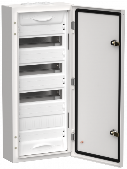 IEK TITAN 5 Корпус металлический ЩРн-48 (1х48) 710х310х140мм IP54 белый (одна дверь) IEK, TI5-50-N-048-54