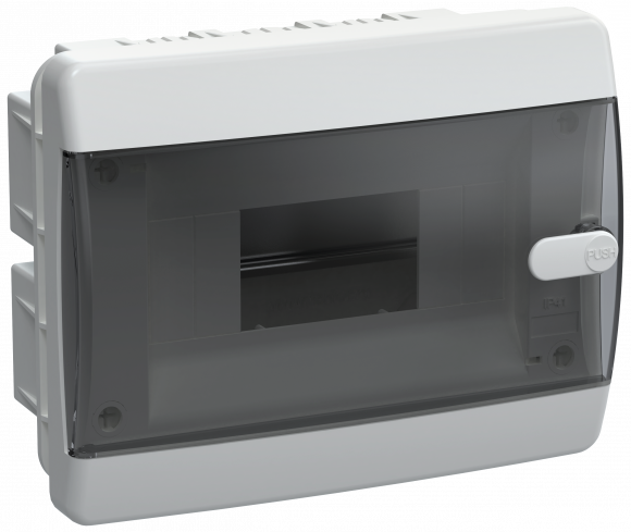 IEK UNION Compact Корпус пластиковый ЩРВ-П-8 IP41 черная прозрачная дверь IEK, UIC-KP12-V-08-41-K01