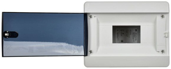 IEK UNION Compact Корпус пластиковый ЩРВ-П-8 IP41 черная прозрачная дверь IEK, UIC-KP12-V-08-41-K01