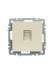 IEK BRITE Розетка компьютерная RJ45 кат.5E РК10-БрКр бежевый , BR-K10-1-K10