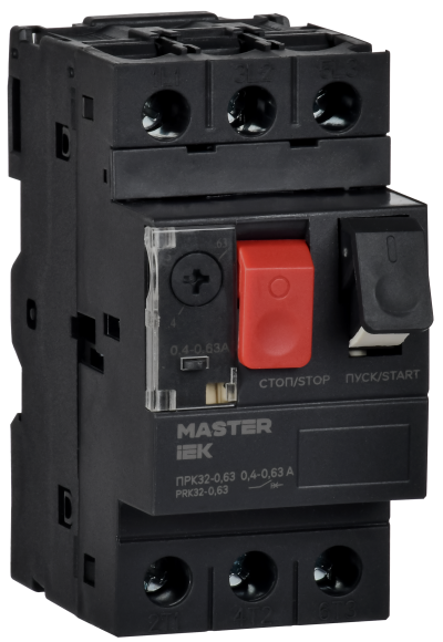 IEK Пускатель ПРК32-0,63 In=0,63А Ir=0,4-0,63А 660В MASTER IEK, DMS11-C63