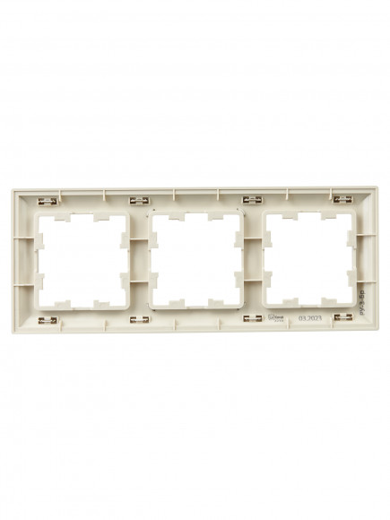 IEK BRITE Рамка 3-местная РУ-3-Бр бежевый/шампань , BR-M32-12-3-K10