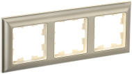 BRITE Рамка 3-местная РУ-3-Бр бежевый/шампань , BR-M32-12-3-K10